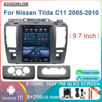  8+256GB Android 10 Nissan Tiida C11 2005-2010 autoraadio Stereo Vertikaalne Ekraani Tesla Stiilis Navigatsiooni GPS Multimeedia Mängija