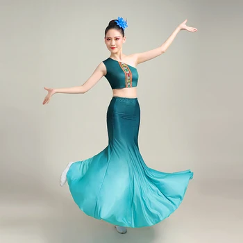  Naiste Tantsu Kostüümid Jooga Kostüümid Hiina Riiklik Täitmise Staadiumis Kostüümid Fishtail Seelikud Art Tulemuslikkuse Sobib