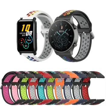  Vikerkaar Watchband Au ES GS Pro Unistus Silikoon Hingav Sport Käevõru Huawei GT2 Pro 46 mm Smart Watch Randmepaela