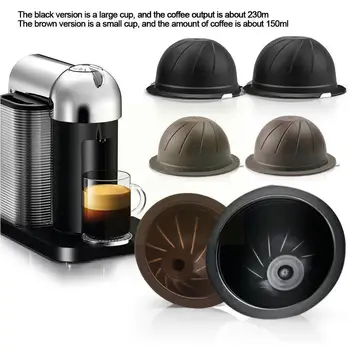  1TK Korduvkasutatavad Umbes 60 Korda, Kasutades Kohvi Kapsel Nespresso Vertuo Vertuoline Korduvtäidetavaid Kaunad 150ML/230ML P9M7