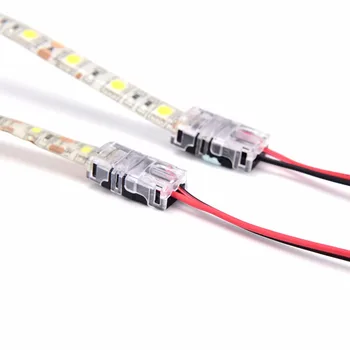  Veekindel 2pin LED S p Juhe Pistiku 8/10mm Ühte Värvi IP65 5630 SMD 5050 LED Lindi Light Ühendus Conducto