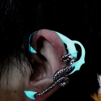  Naiste Retro Kõrvarõngad Gooti Punk söövitatud dragon kõrvaklapid mitte perforeeritud helendav Kõrvarõngad 2020 UUS