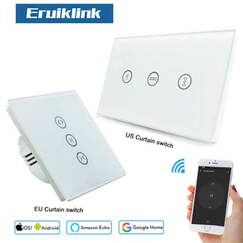  ELI ja USA Smart Wifi Kardina Lüliti, Klaas Touch Panel App /WiFi /Voice/ Touch Control Traadita Smart Seina Lülitid Smart Home