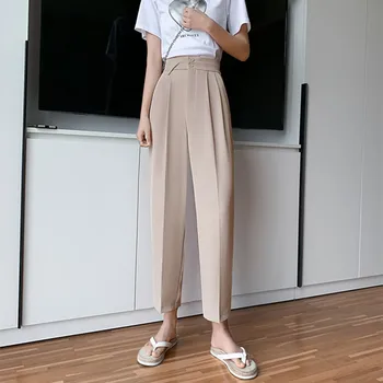  Sweatpants Naiste Riided, Püksid Streetwear 2022 Suvel Moe Korea Stiilis Lai Jalg Harajuku Kottis Must Kõrge Waisted Vintage