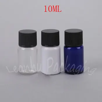  10ML Plastikust Ümmargune Pudel, Millel keeratav Kork , 10CC Lotion / Tooner Proovi Alam-villimis -, Tühi-ja Kosmeetikatooted Konteiner ( 100 TK/Palju )