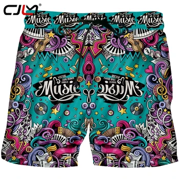  CJLM Mees Värvilist Seaside Resort lühikesed Püksid 3D noodid, Pool Suve Meeste Punk Rock Suur Suurus 5XL