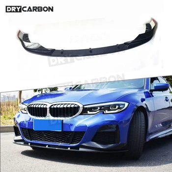  3D Stiilis Carbon Look Kaitseraua Lõug Protector Läikiv Must esistange Lip Lõhkujad Spoiler BMW 3 Seeria G20 2019 2020
