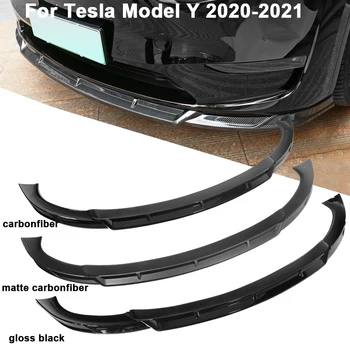  Auto Esistange Lip Body Kit Spoiler Kaitse Splitter Bumper Guard Jaoks Tesla Model Y 2020-2021