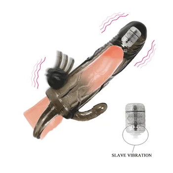  Topelt Vibraator Korduvkasutatavad kondoomid Peenise Varruka dick Extender Kukk Laienemise Sugu Mänguasjad Mees Täiskasvanute Erootiline Intiimne kaupade Pood