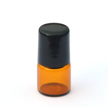  20pcs 1ml Tühi Klaas Kollane Rulli Pall BottleWith Pipett kuldne Kork Kosmeetika Parfüümid eeterlik Õli Viaal