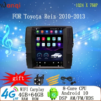  Raadio Mängija, GPS Toyota Reiz 2010-2013 Autoradio Bluetooth, Navigatsiooni Stere Tesla Vertikaalse Ekraaniga Android 10 Auto Multimeedia