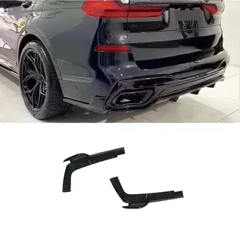  ABS Läikiv Must Tagumine Lip klapid põll BMW X7 G07 M Sport 2019-2021 Carbon Fiber Rear Bumper Difuusor Lõhkujad