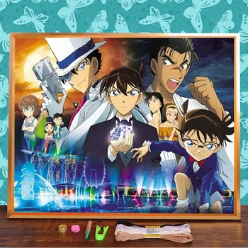  Detective Conan Anime Trükitud 11CT Cross-Stitch Kit Tikandid DMC Niidid, Käsitöö-Kudumine Käsitöö Maali Mulina