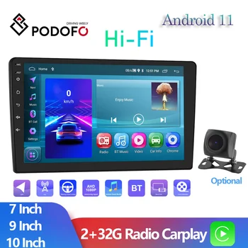  Podofo 2din Android 2+32G Auto Raadio 7 9 10