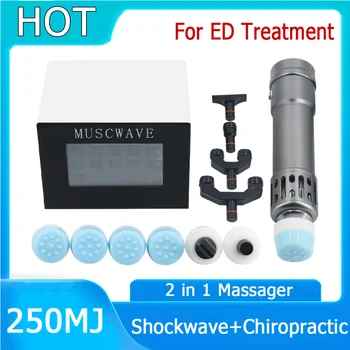  Uus Shockwave Kiropraktika Relv 2 in 1 ED Ravi Shock Wave Ravi Masin Valu Lõõgastuda Keha Massager MUSCWAVE