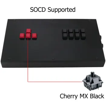  RHK-J800KK Mehaaniline Klaviatuur Arcade Juhtnuppu Võitlus Stick Game Controller For PS4/PS3/PC Cherry MX Must