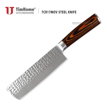  Timhome brändi 7inch 7cr17 roostevabast terasest köögi-cleaver nuga puidust käepide