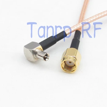  6inch TS9 mees õige nurga all, et RP SMA male RF adapter connector 15CM Pats koaksiaal jumper kaabli RG316 pikendus juhe