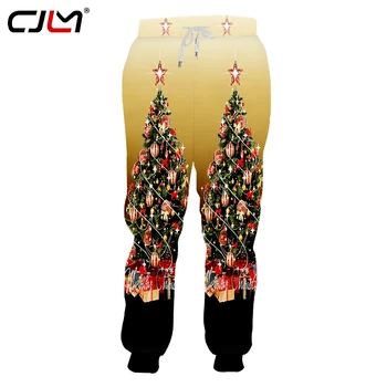  CJLM Mees, Uus Stiil, Isikupära Värvilised Trend Püksid 3D Trükitud Jõulupuu Suured Meeste Vabaaja Sport Sweatpants