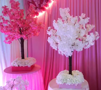  100 cm pikk pulmad centerpieces lilled , Valge simulatsiooni puu/ Simulatsioon kirsipuud/ pulm teenetemärgid pood