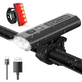  Jalgratta Tulede Komplekt 3 LED-T6 Valge Led USB Laetav tagatuled Road Bike Esi-ja Tagumised Tuled Esitulede Jalgratas