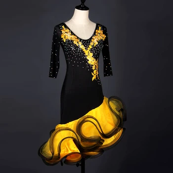  Ladina Tantsu Kostüüm konkurentsi kleit diamond täiskasvanud ladina tantsu kleit LQ030