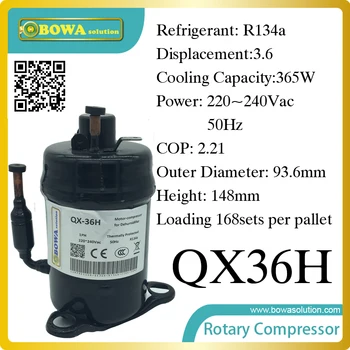  365W jahutusvõime hermeetiline kompressor (R134a) sobib dehumidifier masin ja kaasaskantav kuiv masin