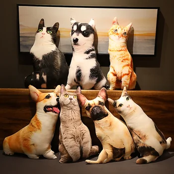  Simulatsiooni -, Plüüš-3D topiste Nukud Super Pehme Koerad Kassid Lemmikloomad, Mänguasjad Lastele Mänguasjad, Tuba Decor