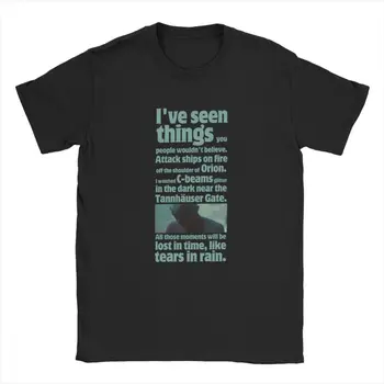  Vintage Mens Tshirt Nagu Pisarad Vihmas T-Särgid Blade Runner Quote T-Särk Meestele, Krae Ümber 100% Puuvill Tee Särk Pluss Suurus Tops