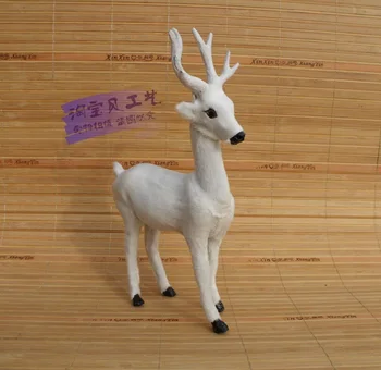  uue simulatsiooni valge hirv mänguasi käsitöö hirv mudel kingitus umbes 16x5x24cm 0725