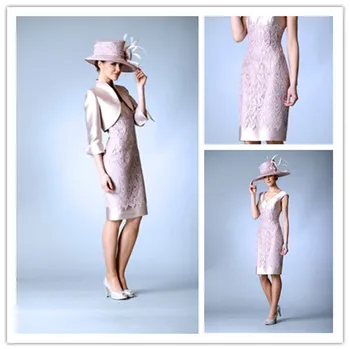  Elegantne Hõbedane Roosa 2016 Põlve Pikkus, Ema Pruut Kleidid, Custom Made Pluss Suurus Kleit Õhtul Talvel Kleit