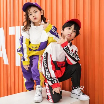  Lapsed Tantsusaal Tantsu Riided Hip-Hop Tantsu Kostüümid Seatud Laste Riided Tüdrukutele Poiste Dressipluus Jogger Püksid Jazz Varustus Poisid