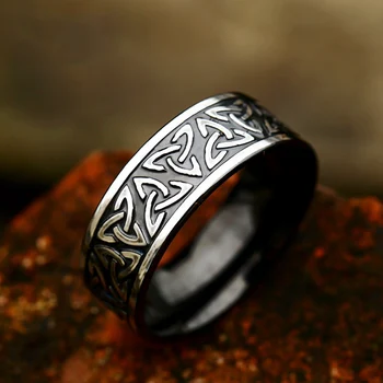  Põhjamaade Viking Odin Trinity Ringi Mehed Naiste Mood Lihtne Viikingid Rõngas Roostevabast Terasest Biker Amulett Lisaseadmete Hulgimüük