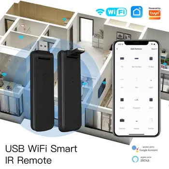  Tuya WiFi Smart Infrapuna pult, USB IR Remote 210°Pööramine IR TV Ventilaatori Lüliti Smart Home Toetada Alexa Google Kodu