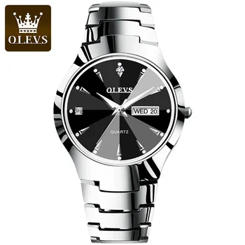  OLEVS Mehed Watch Fashion Volfram Terase Rihm Veekindel Quartz Watch 2023 Uued Luksus Mens Kellad Helendav Käed Reloj Hombre