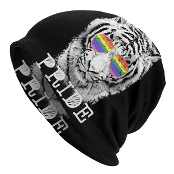  LGBT Tiiger Vikerkaar Prillid Gay Pride Mütsi Mütsi Kudumise Kübarad Skullies Beanies Mütsid Meeste -, Naiste Soe Termilise Elastsed Korgid