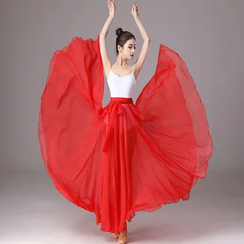  Tantsu Kostüüm 2022Women on Suur Kiik Seelik Flamenco Tantsu Kleit koos Pits-Up One-Piece Sifonki Kleit Klassikalise Tava Seelik