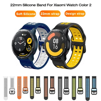  Sport Silikoon Bänd Xiaomi Vaadata Color 2/mi Vaadata Värv Sport Edition Smartwatch Rihm Asendamine Käevõru Tarvikud 22