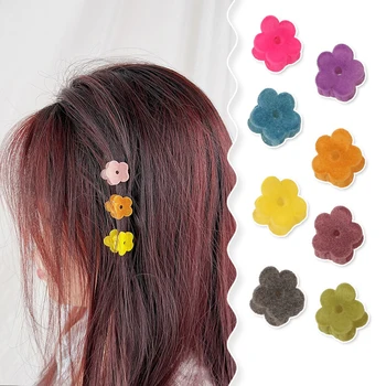  Korea Fashion Esineb Naistel Karvad Sõrad Lihtne Mini Tahked Värvi Juuksed Klippe Retro Lill moodustavad Hairdress juuksuris Tööriist