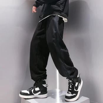  Kevadel Hip-Hop Mood Paar Klein Sweatpants Meestele Korea Streetwear Spordi-Vabaaja Joggers Kpop Paar Sörkimine Püksid Harajuku