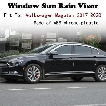  ABS Kroomitud plastikust Akna Visiir Vent Tooni Päike Rain Guard auto tarvikud Volkswagen Magotan 2017-2020