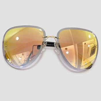 Mood Peegel Piloot Päikeseprillid Naiste Vintage Luksus Brändi Suured päikeseprillid Tooni UV400