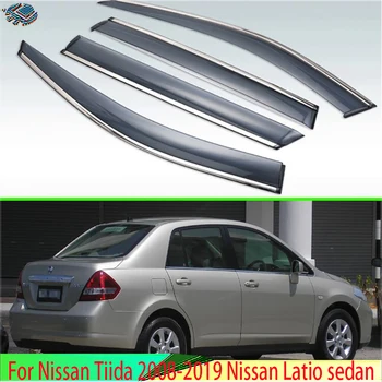  Näiteks Nissan Tiida 2008-2019 Nissan Latio sedaan Plastikust Välisilme Visiir Vent Tooni Aknas Päike Rain Guard Kilpi 4tk 2015 2017