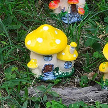  Pastoraalne riigi seene maja väikesed kaunistused mini muinasjutt aed vaik käsitöö kuju kodu kaunistamise tarvikud