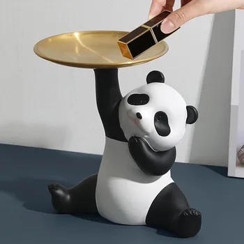  Home Decor Tarvikud Kujukeste Interjööri Loominguline Armas Panda Plaadi Ornament Vaik Cartoon Laua Kaunistamiseks Põhja -