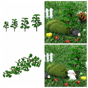  10tk Simulatsiooni Mänd Mudel HO Skaala Puu Mudel Mänguasi DIY Stseeni kasutatavatest Materjalidest Roheline Taim Taftingvaibad