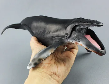  uus reaalne elu Küürus vaalad mudel plastikust vaal nukk kingitus umbes 27.3x19.5x6.5cm xf2787
