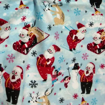  Täiesti Uus Disain Jõulud Ski Santa Claus Lumehelves Hirv Trükitud Puuvillane Flanell Riie Õmblus Beebi Riiet Voodipesu Quilting