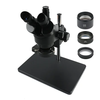 Trinocular Stereo Mikroskoop 3,5 X-90X Pidev Zoom + 0,5 X/2X Ajastiga Objektiiv +56 LED-Rõngas Lamp +Suur Suurus Metallist Seista