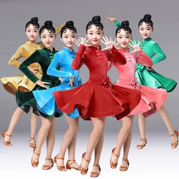  2022 Tüdruk ladina tantsu kleit konkurentsi lastele tüdrukud konkurentsi tantsusaal kids seelik salsa, tango dancewear tava kanda